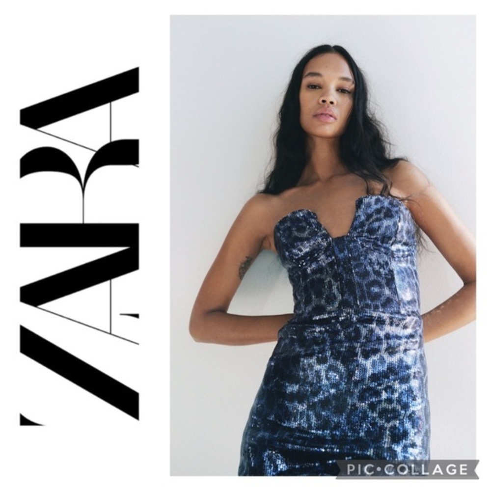 Zara | Short Sequin Dress in Leopard~L